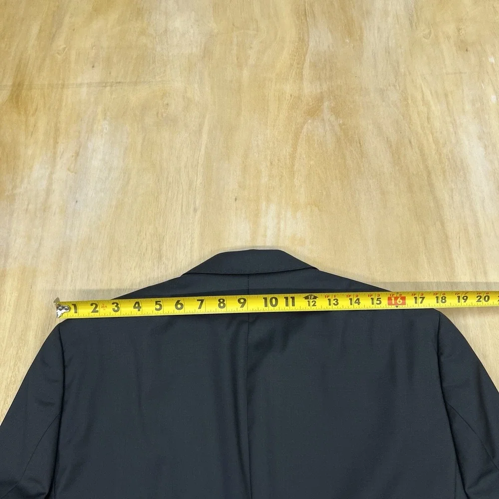 Hugo Boss Blazer Jacket Sport Coat Mens 38R Slim Fit Wool Black